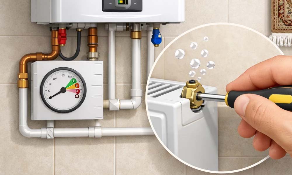 هواگیری پکیج